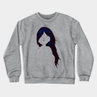 blue haired girl Crewneck Sweatshirt